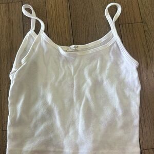 Brandy Melville Purple and White Spaghetti Strap Cami